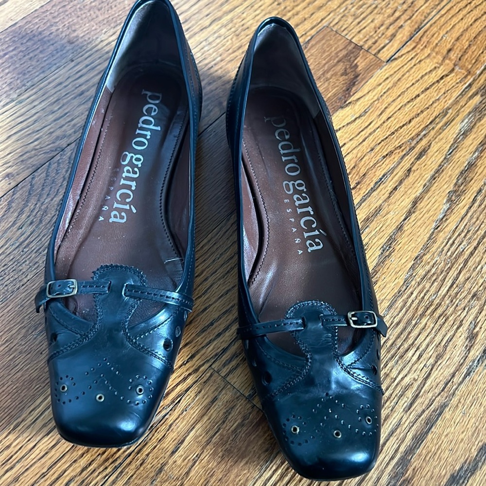Pedro Garcia black flats size 38 1/2